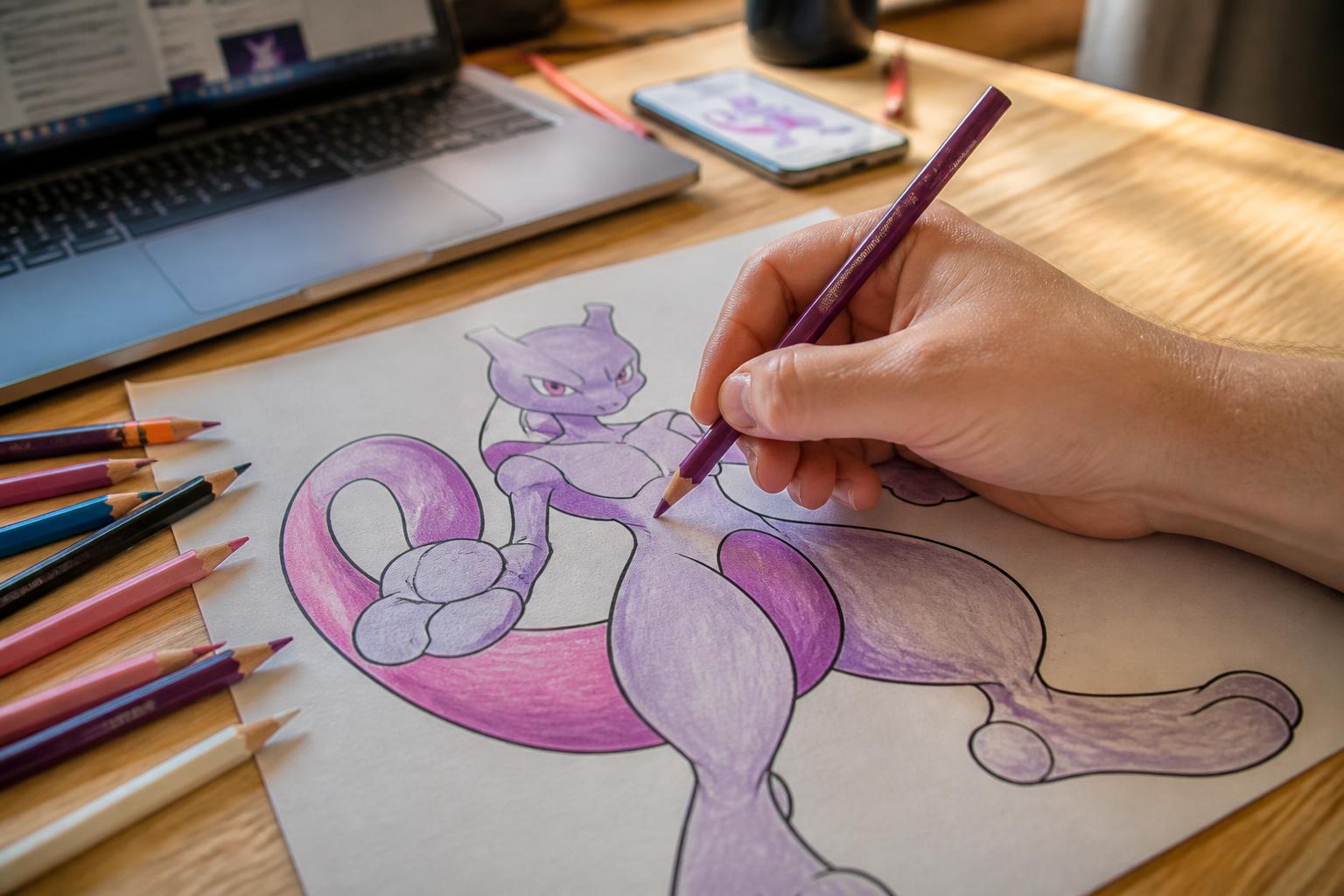 découvrez comment colorier mewtwo et partager facilement vos créations en ligne avec nos astuces simples et rapides.
