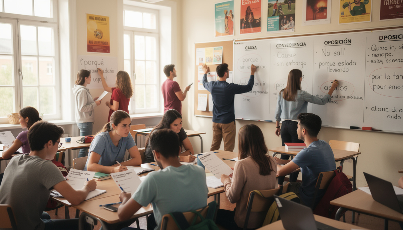 découvrez notre guide pratique des connecteurs logiques en espagnol, conçu spécialement pour aider les étudiants à améliorer leur expression écrite et orale.