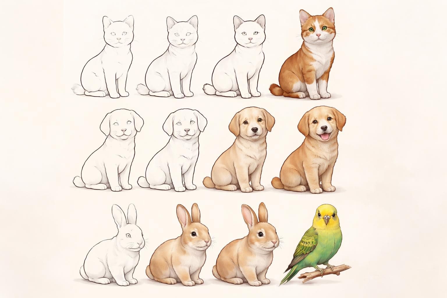 apprenez à dessiner des animaux facilement grâce à notre guide étape par étape, adapté à tous les âges. idéal pour débutants et passionnés de dessin !