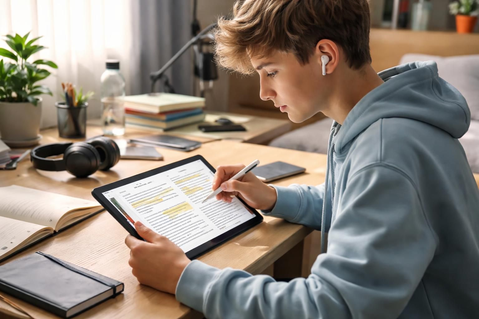 découvrez la galaxy tab 10", idéale pour les ados : prise de notes facile, lecture et annotation de pdf, pour une expérience studieuse et connectée.