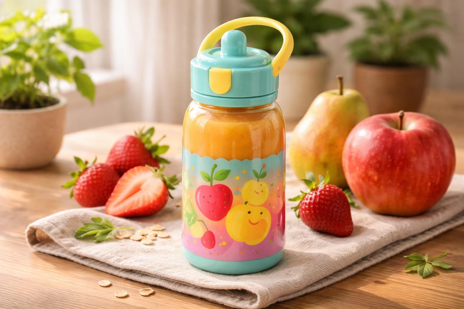 découvrez notre gourde réutilisable pour enfant, idéale pour des compotes gourmandes tout en respectant l'environnement. pratique, écologique et ludique, elle accompagne parfaitement vos moments de pause.