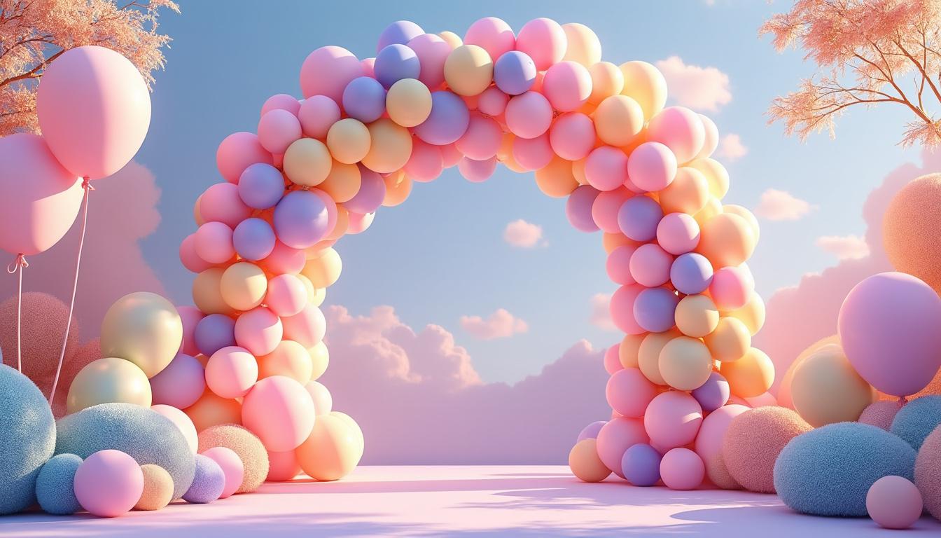 découvrez 5 idées créatives d'arche de ballons aux couleurs pastel pour sublimer la décoration de la prochaine fête de vos enfants.
