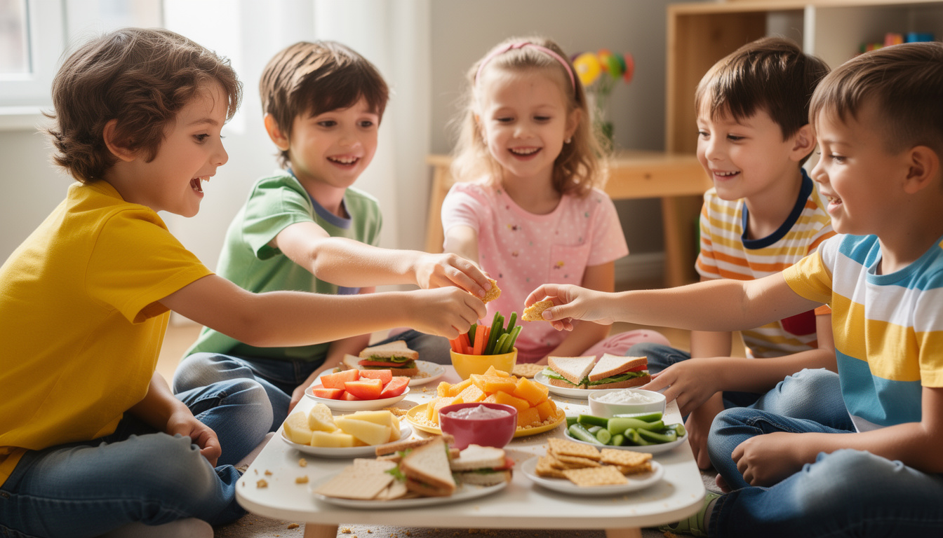 découvrez comment un goûter participatif entre jeunes copains favorise le partage et stimule la créativité dans une ambiance conviviale et amusante.