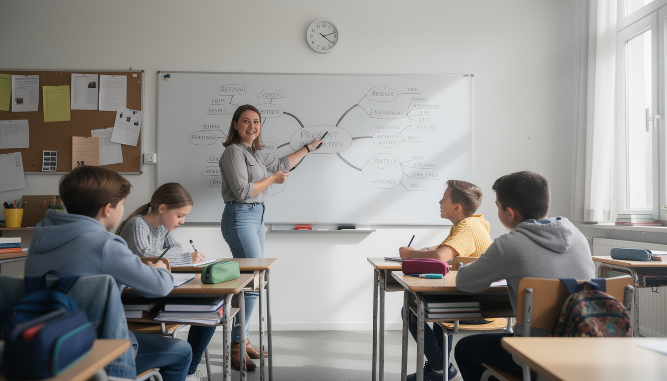 découvrez les avantages d'utiliser une carte mentale pour enseigner le présent de l'indicatif en classe, facilitant la compréhension et la mémorisation des élèves.