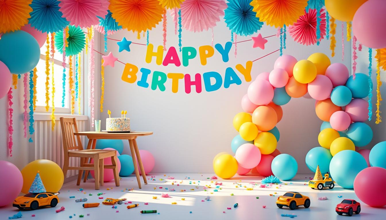 découvrez notre sélection des meilleures guirlandes 'joyeux anniversaire' pour enfants, parfaites pour créer une ambiance festive et rendre chaque célébration inoubliable.