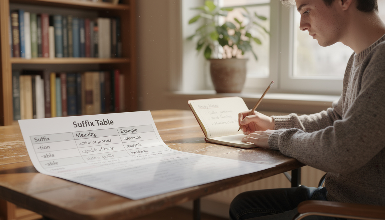 découvrez comment le tableau des suffixes peut révolutionner votre méthode d'apprentissage en simplifiant la compréhension des mots et en enrichissant votre vocabulaire rapidement.