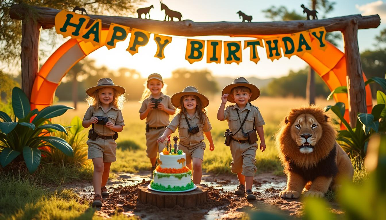 offrez à votre enfant un anniversaire inoubliable au cœur de la savane africaine, entre animaux sauvages et paysages époustouflants, pour une expérience mémorable et unique.