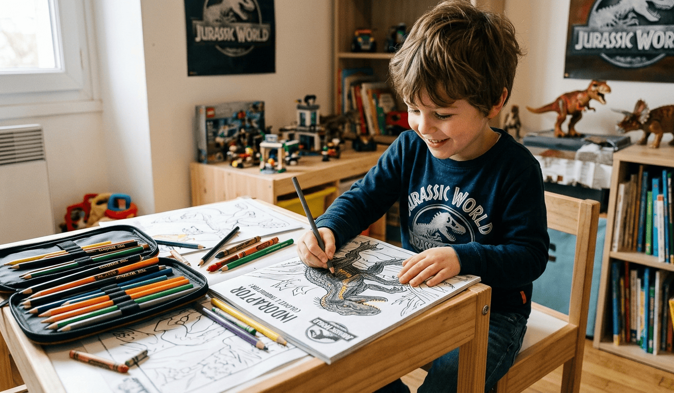 coloriage Jurassic world indoraptor