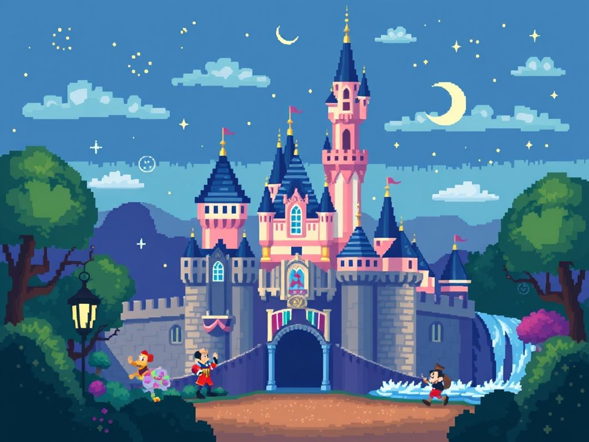 pixel art Disney